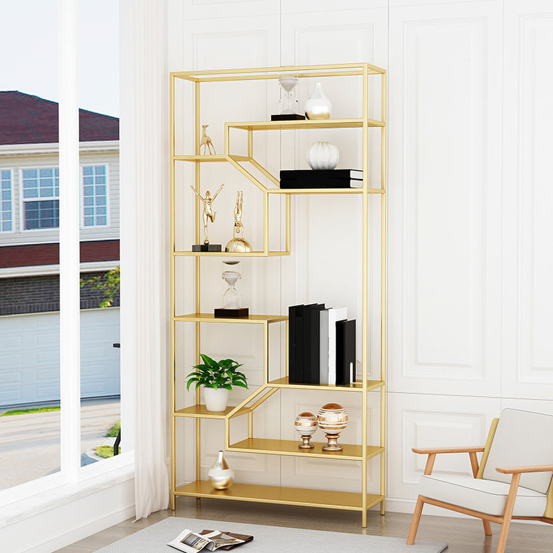 Modern Bookshelf Open Back Standard Metal Bookcase for Study Room