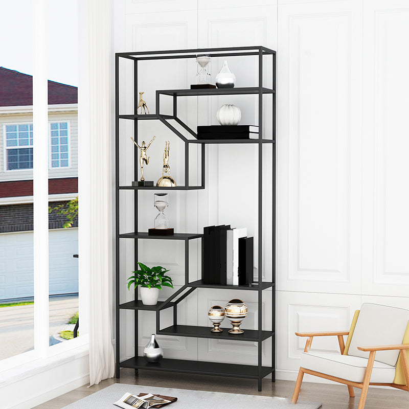 Modern Bookshelf Open Back Standard Metal Bookcase for Study Room