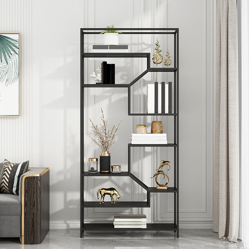 Modern Bookshelf Open Back Standard Metal Bookcase for Study Room