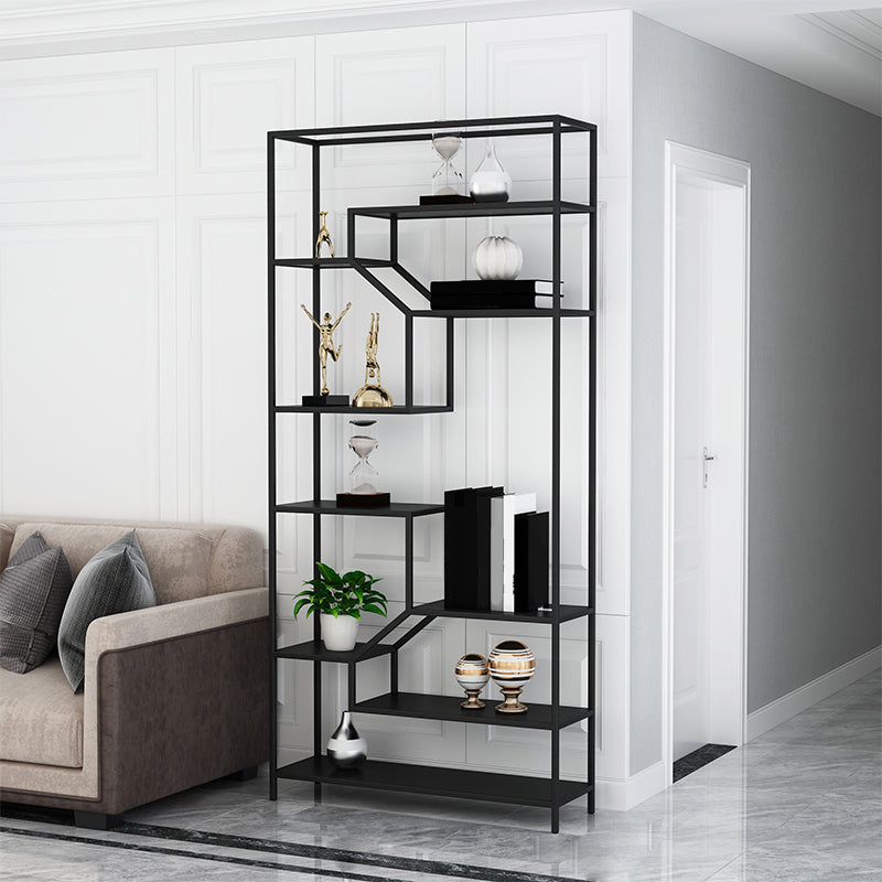 Modern Bookshelf Open Back Standard Metal Bookcase for Study Room