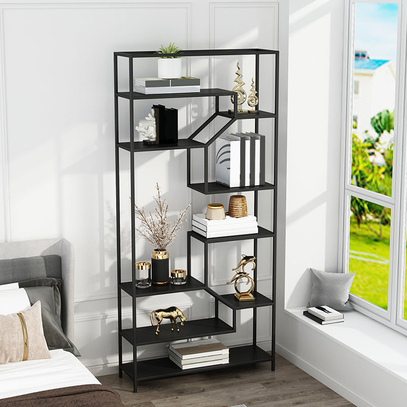 Modern Bookshelf Open Back Standard Metal Bookcase for Study Room