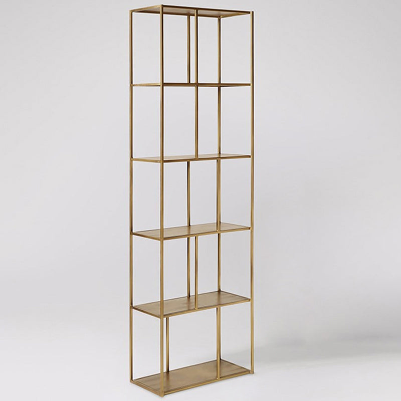 Modern Open Back Standard Bookshelf Metal Bookcase for Study Room