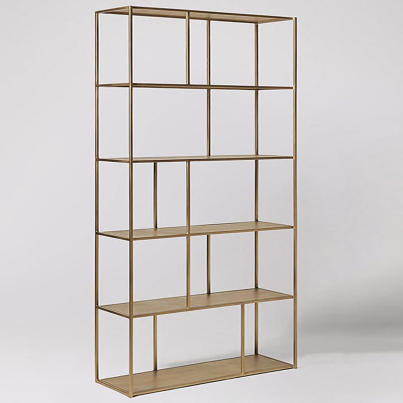 Modern Open Back Standard Bookshelf Metal Bookcase for Study Room