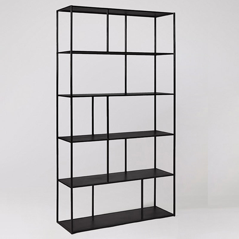 Modern Open Back Standard Bookshelf Metal Bookcase for Study Room