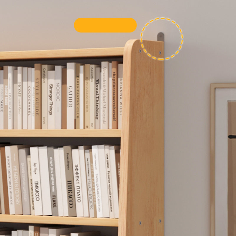 Modern Open Back Bookshelf Wooden Bookcase with Shelves for Study Room