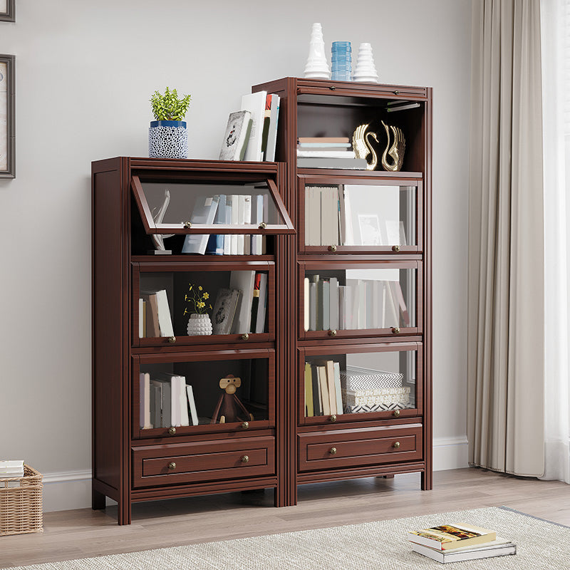 Modern Bookshelf Closed Back Standard Wooden Bookcase for Study Room