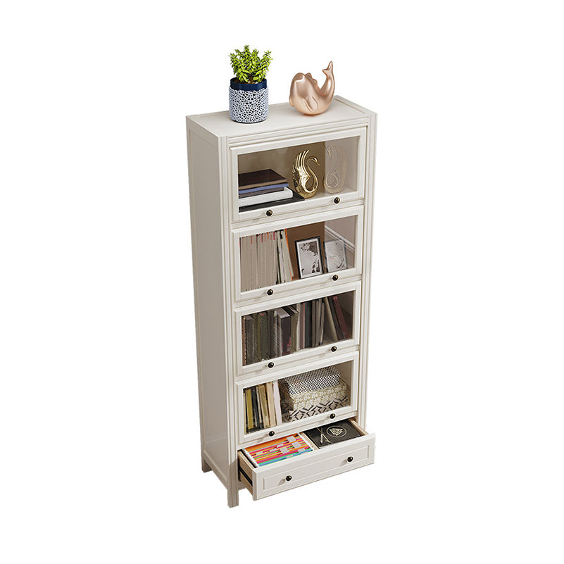 Modern Bookshelf Closed Back Standard Wooden Bookcase for Study Room