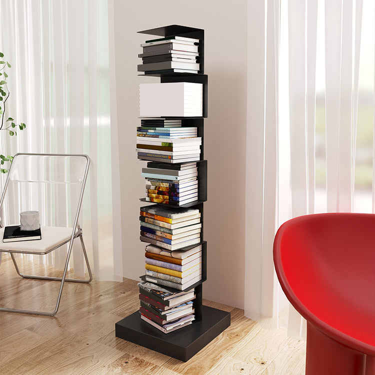 Modern Style Bookshelf Closed Back Standard Metal Bookcase for Study Room