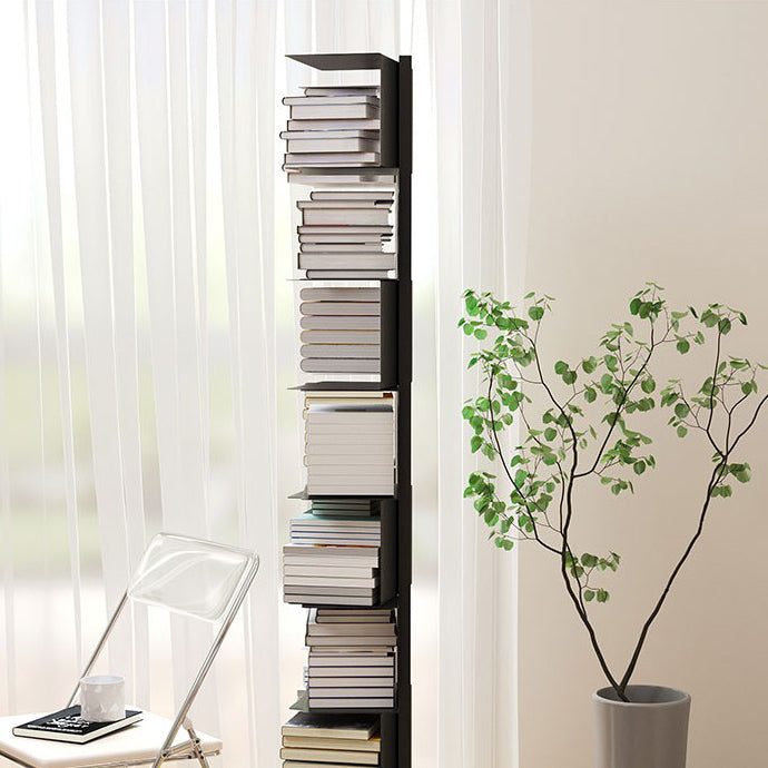 Modern Style Bookshelf Closed Back Standard Metal Bookcase for Study Room