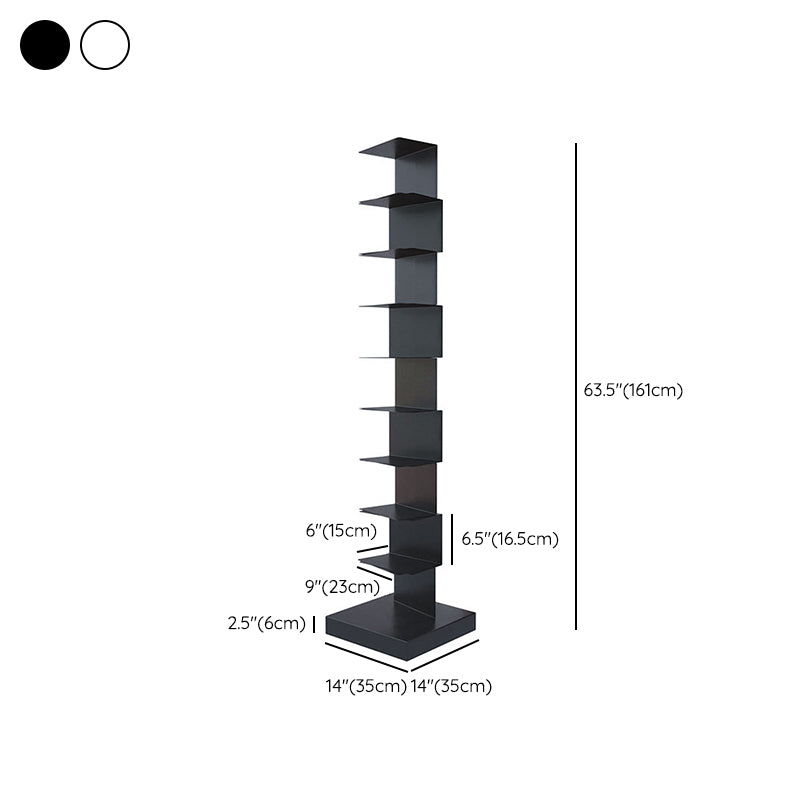 Modern Style Bookshelf Closed Back Standard Metal Bookcase for Study Room