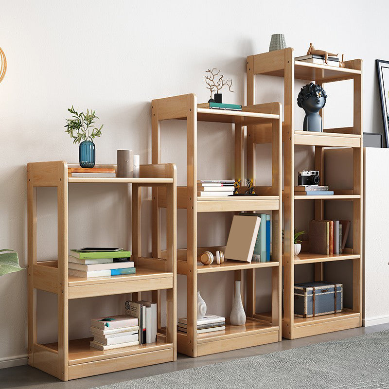 Scandinavian Style Bookshelf Open Back Standard Wooden Bookcase