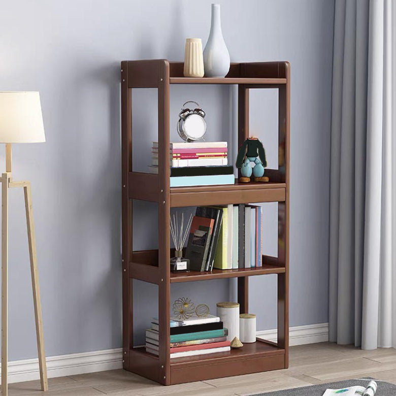 Scandinavian Style Bookshelf Open Back Standard Wooden Bookcase