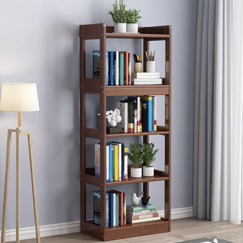 Scandinavian Style Bookshelf Open Back Standard Wooden Bookcase