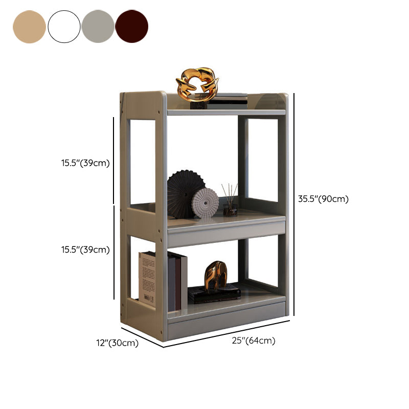 Scandinavian Style Bookshelf Open Back Standard Wooden Bookcase