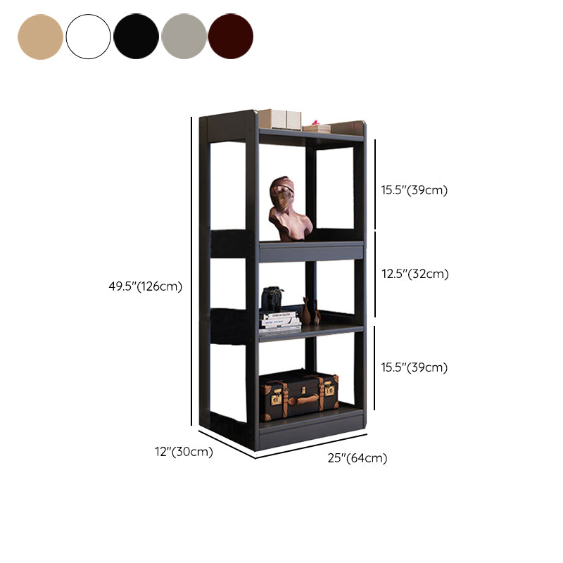 Scandinavian Style Bookshelf Open Back Standard Wooden Bookcase