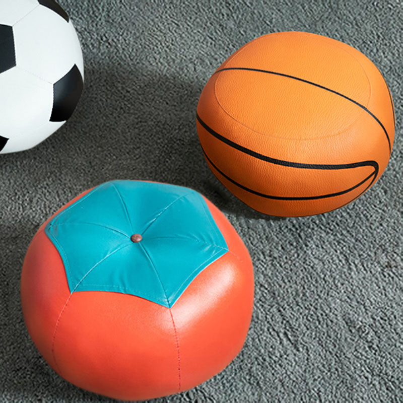 Leather Standard Stool Modern Style Simple Unique Shape Footstool