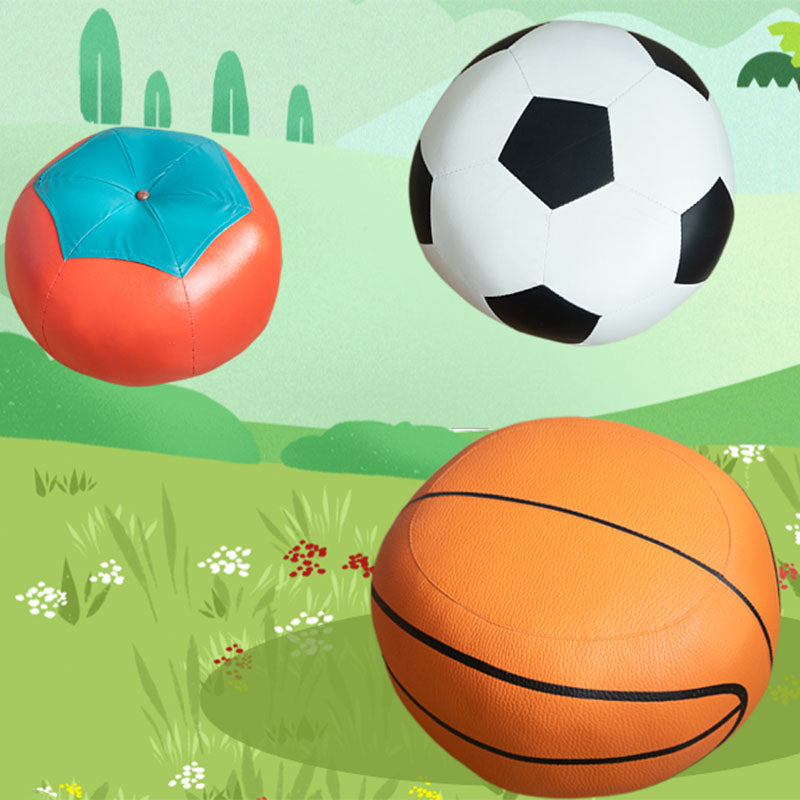 Leather Standard Stool Modern Style Simple Unique Shape Footstool