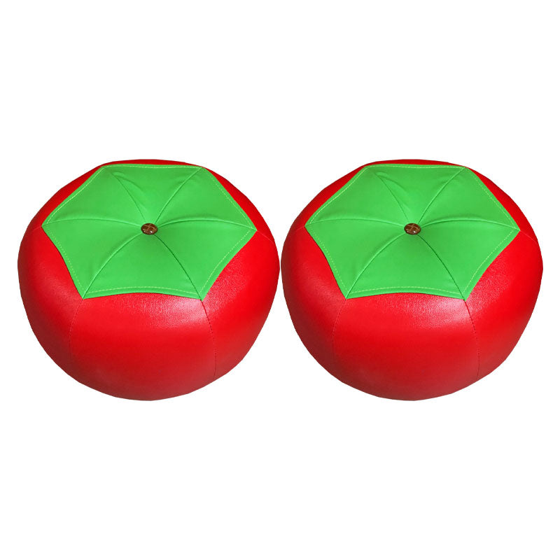 Leather Standard Stool Modern Style Simple Unique Shape Footstool