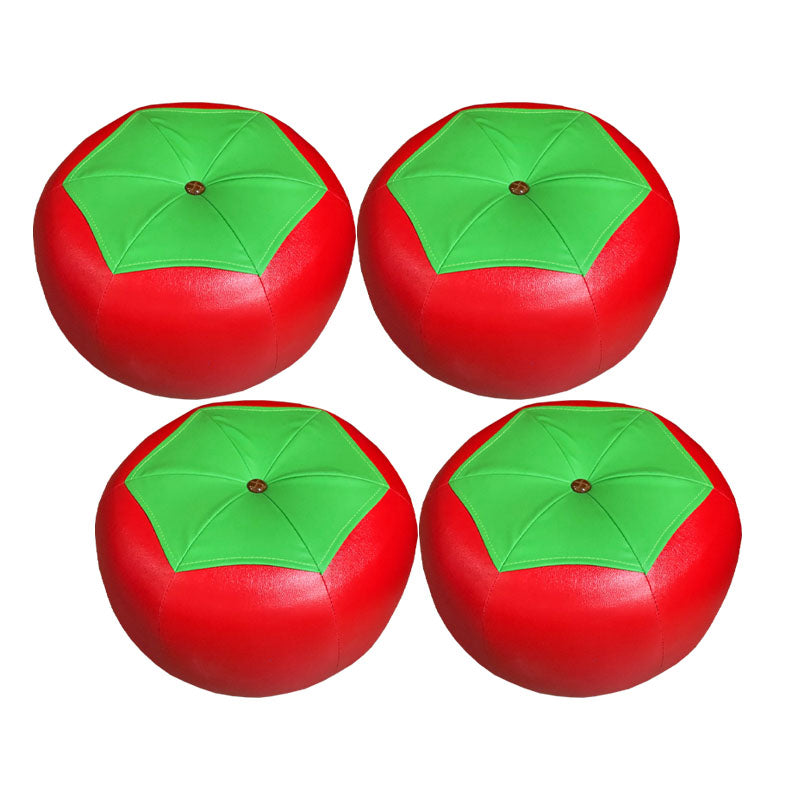 Leather Standard Stool Modern Style Simple Unique Shape Footstool