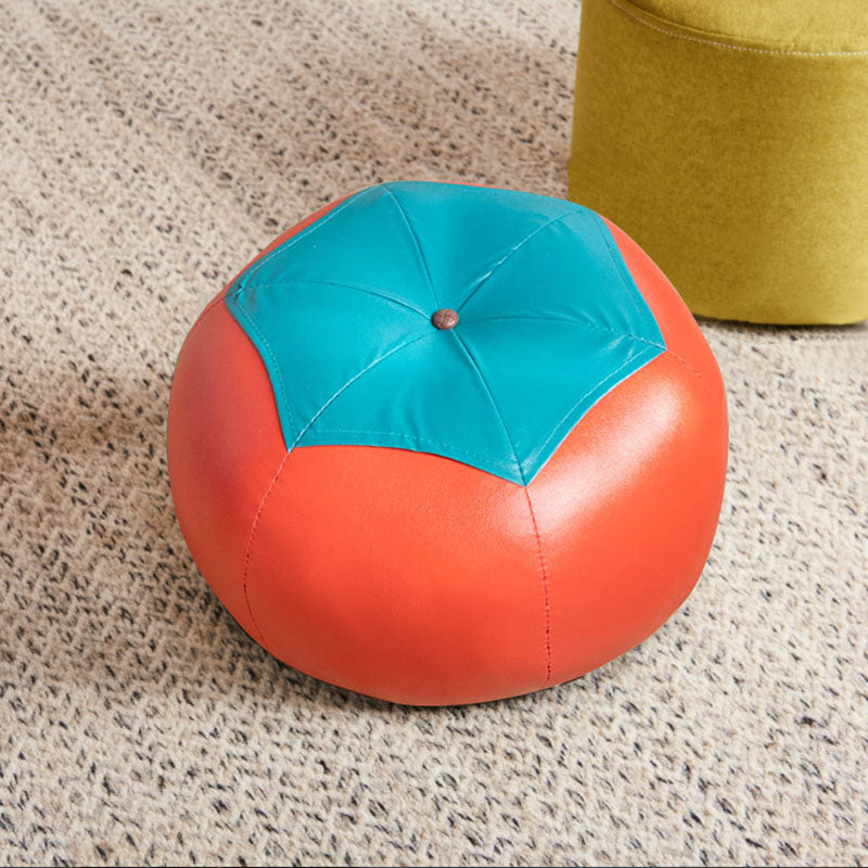 Leather Standard Stool Modern Style Simple Unique Shape Footstool