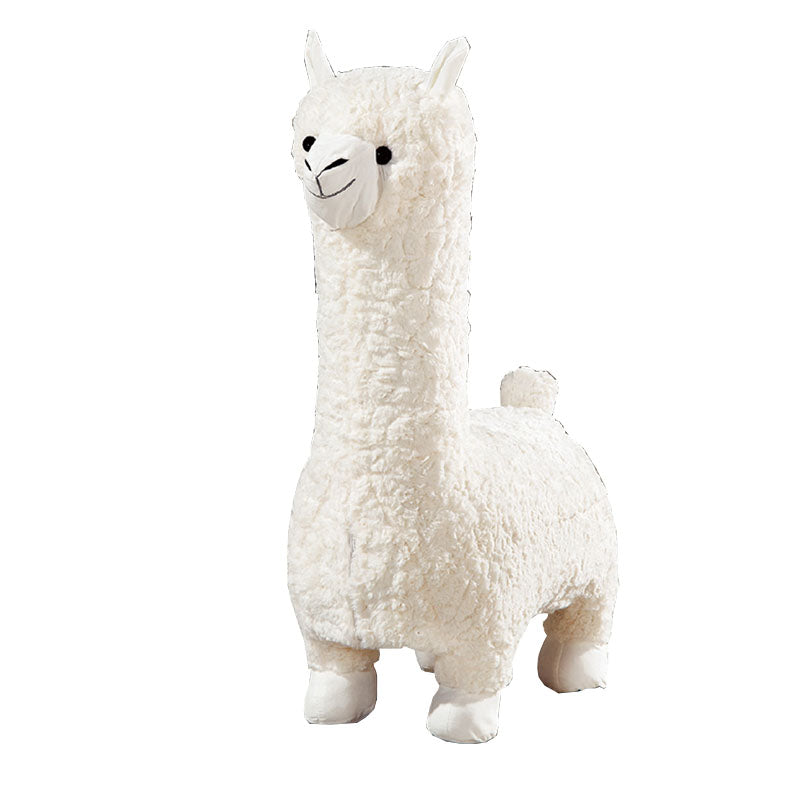 Plush Standard Stool Modern Simple Children's Alpaca Animal Stool