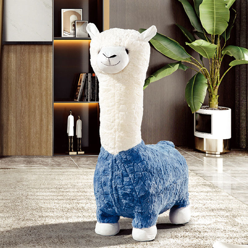 Plush Standard Stool Modern Simple Children's Alpaca Animal Stool