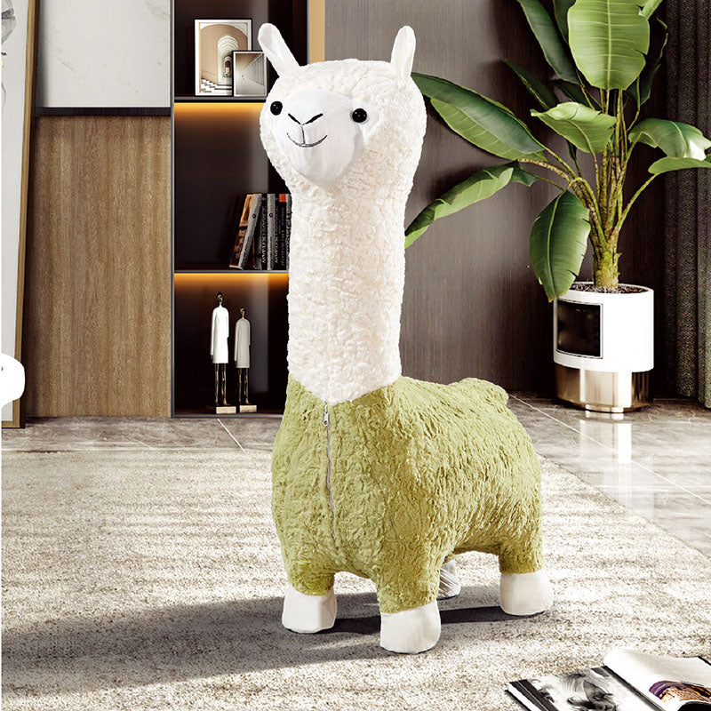 Plush Standard Stool Modern Simple Children's Alpaca Animal Stool