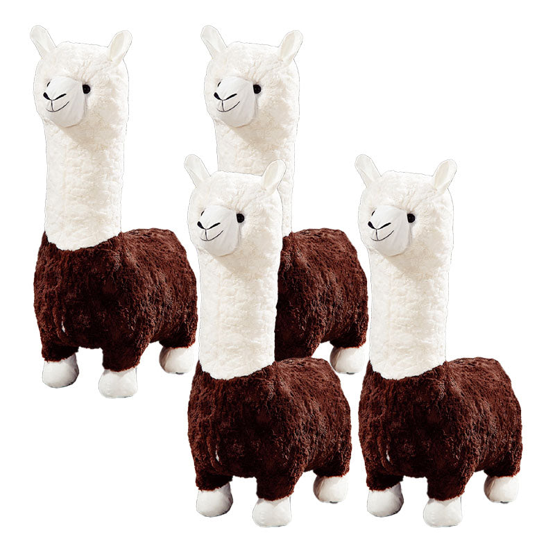 Plush Standard Stool Modern Simple Children's Alpaca Animal Stool