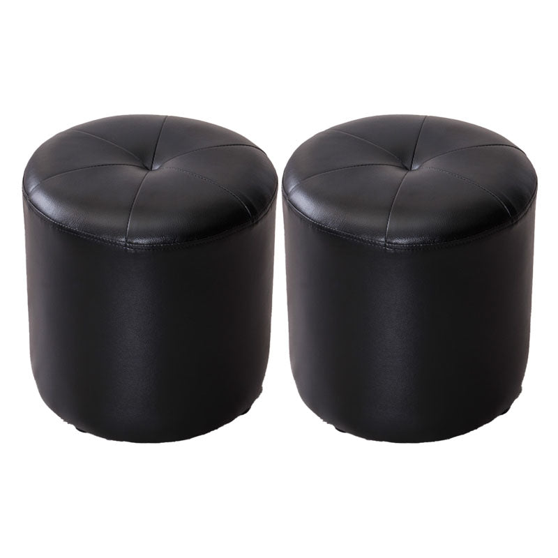 Genuine Leather Standard Stool Modern Style Simple Round Stool