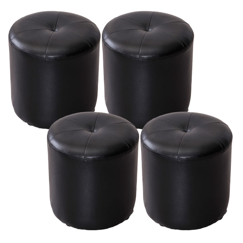 Genuine Leather Standard Stool Modern Style Simple Round Stool