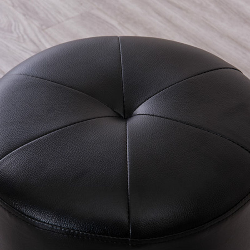 Genuine Leather Standard Stool Modern Style Simple Round Stool