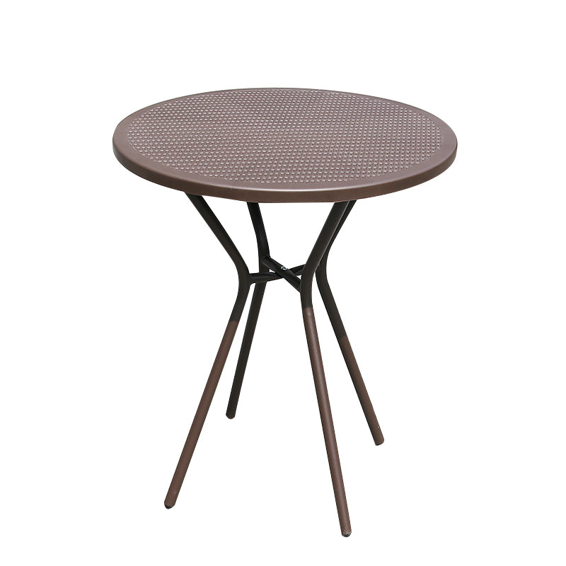 Industrial Dining Table Glass Clear Rust Resistant Patio Table