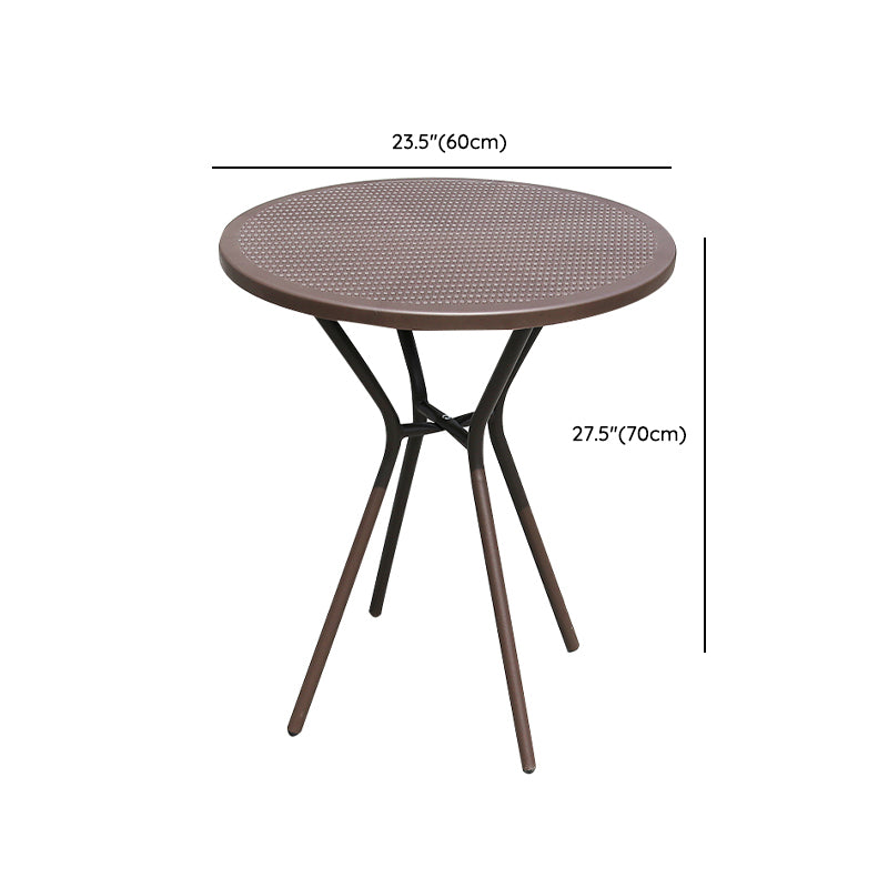 Industrial Dining Table Glass Clear Rust Resistant Patio Table