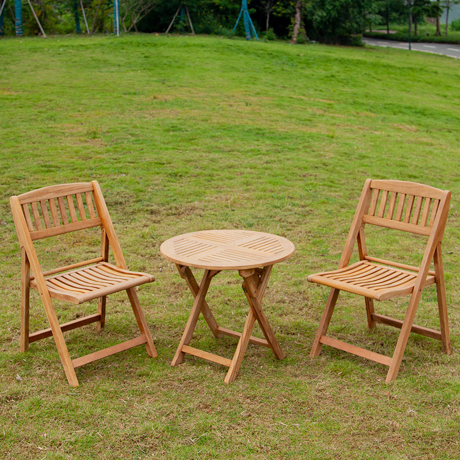 Contemporary Outdoor Foldable Patio Table Teak Solid Wood Coffee Table