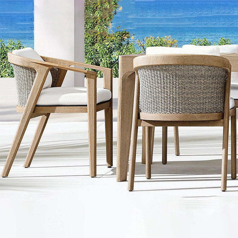 Boho Style Dining Set Wood Rectangular 1/7/8 Pieces Dining Set