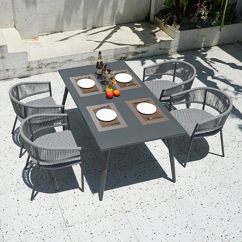 Metal Patio Dining Set 1/2/3/5/7 Pieces Dining Table Set with Chairs