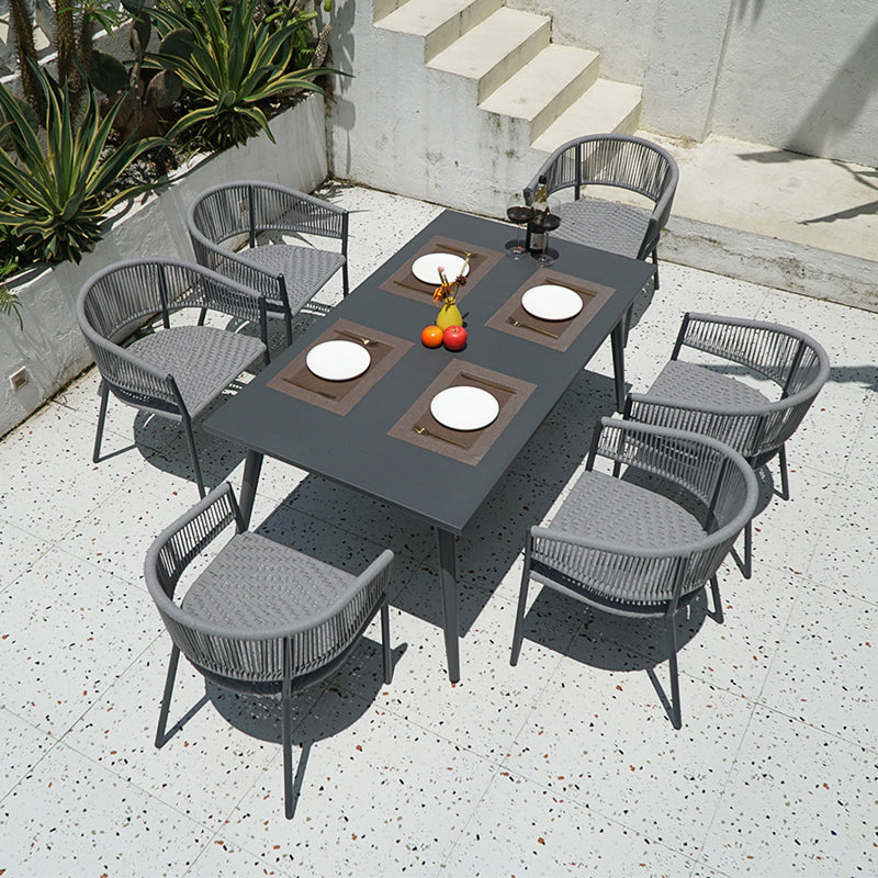 Metal Patio Dining Set 1/2/3/5/7 Pieces Dining Table Set with Chairs