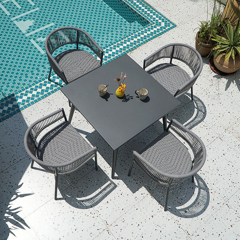 Metal Patio Dining Set 1/2/3/5/7 Pieces Dining Table Set with Chairs