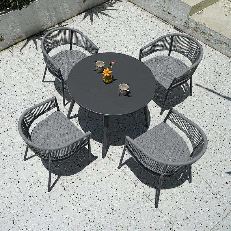Metal Patio Dining Set 1/2/3/5/7 Pieces Dining Table Set with Chairs