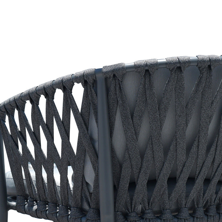 Boho Stone Top Dining Set 1/2/5 Pcs Metal Table with Chairs for Outdoor