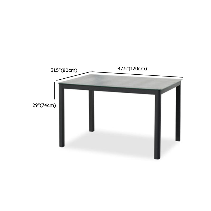 Boho Stone Top Dining Set 1/2/5 Pcs Metal Table with Chairs for Outdoor