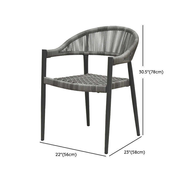 Boho Stone Top Dining Set 1/2/5 Pcs Metal Table with Chairs for Outdoor