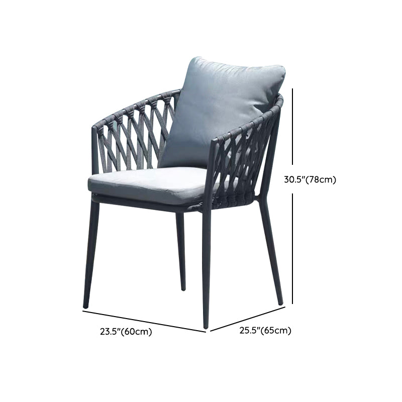 Boho Stone Top Dining Set 1/2/5 Pcs Metal Table with Chairs for Outdoor