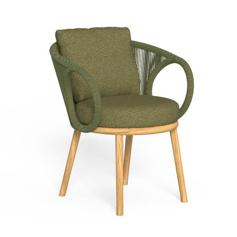 Teak Solid Wood Dining Set 1/3/5 Pcs Boho Natural Frame Patio Dining Table and Chairs