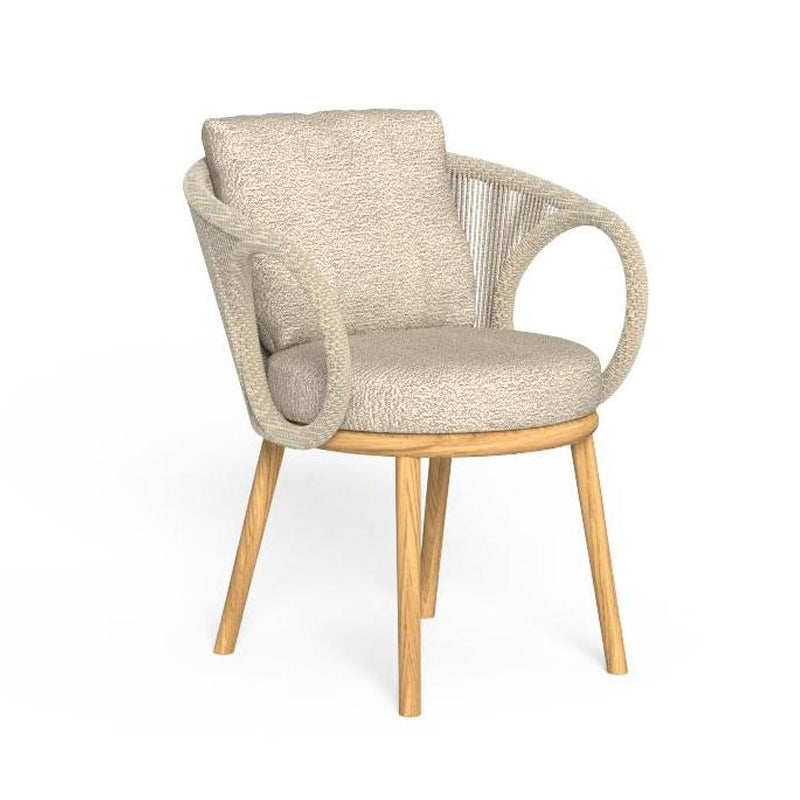 Teak Solid Wood Dining Set 1/3/5 Pcs Boho Natural Frame Patio Dining Table and Chairs