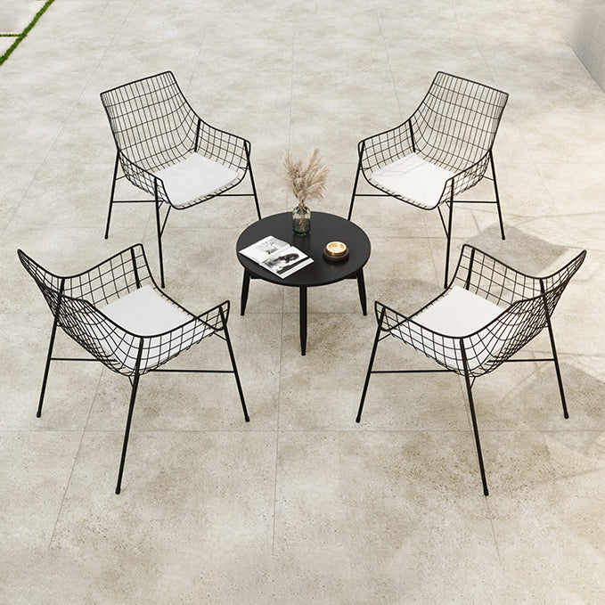 Boho Black Dining Set 1/2/3/4/5 Pieces Round Patio Dining Table Set