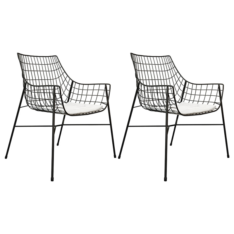 Boho Black Dining Set 1/2/3/4/5 Pieces Round Patio Dining Table Set