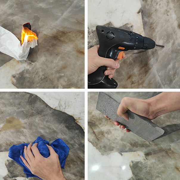 Stone Top Patio Dining Table Set 1/4/5 Pcs Square Patio Dining Table