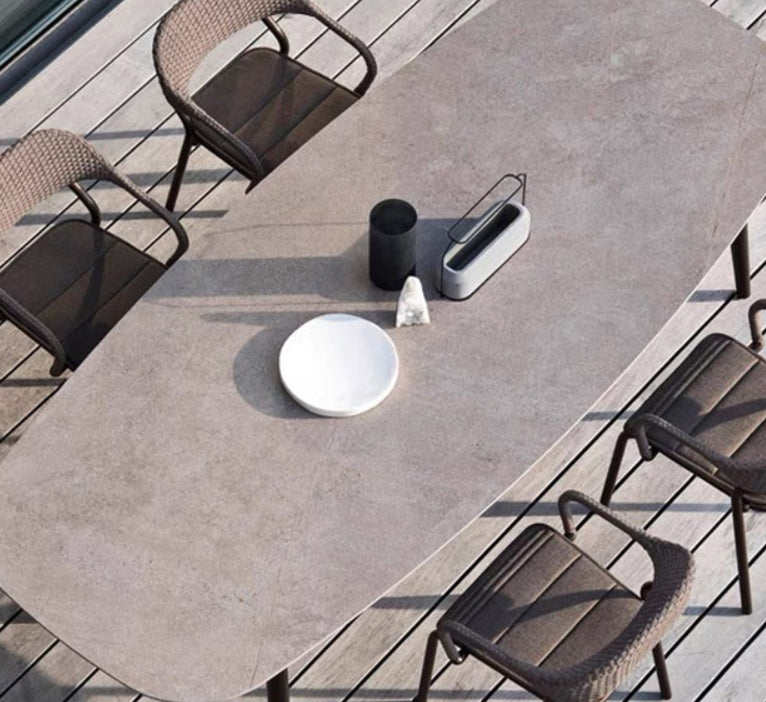 Boho 1/5 Pieces Patio Dining Table Set Rectangular Dining Set