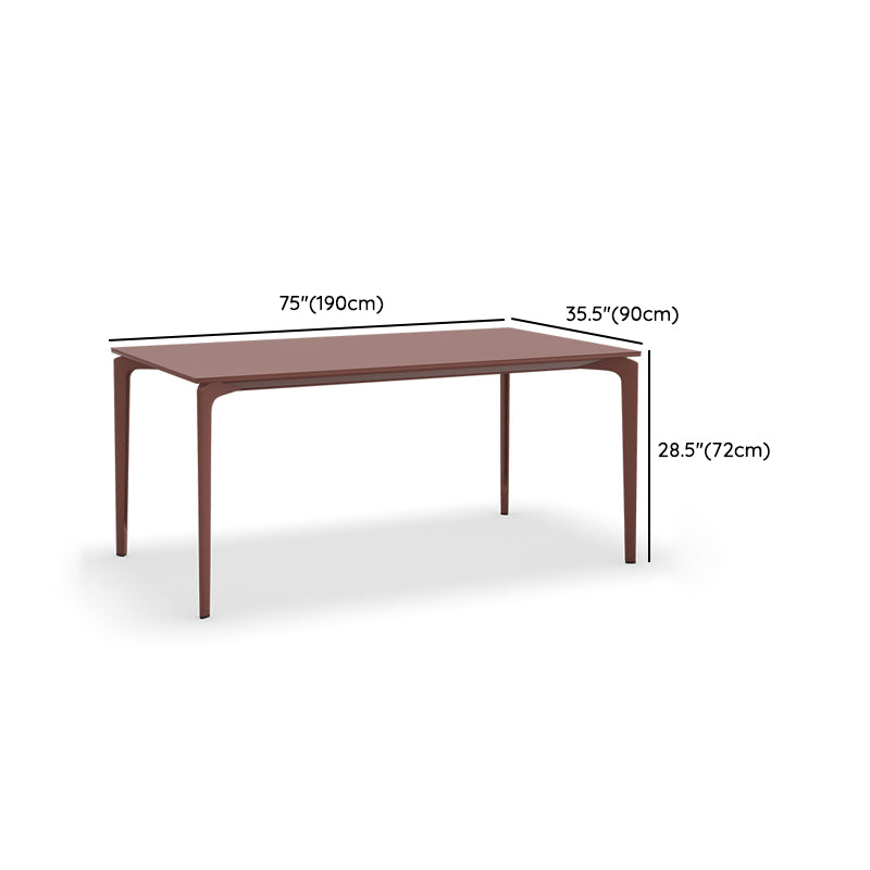 1/4/5 Pieces Patio Dining Table Set Metal Red Patio Dining Sets